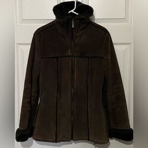J PERCY for Marvin Richards Brown Leather Coat/Jacket Size M